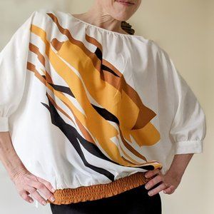 Dramatic wide sleeve blouse